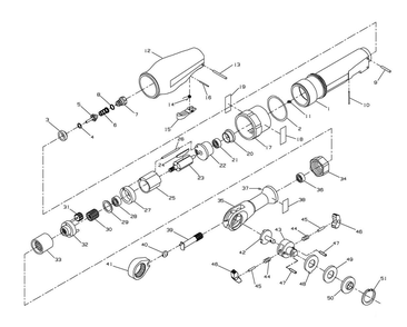 Diagram Diagram and Parts List for IR1107  Ingersoll Rand Ratchet
